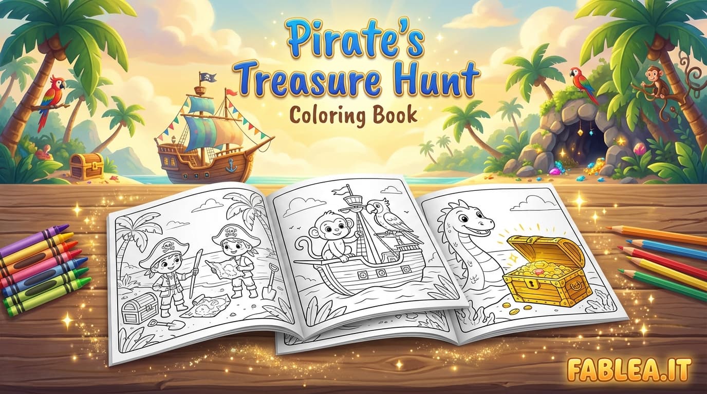 Caccia al Tesoro dei Pirati: Un Avventuroso Libro da Colorare per Bambini