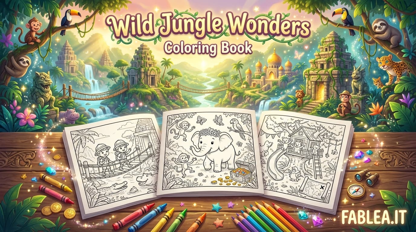 Meraviglie della Giungla Selvaggia: Libro da Colorare per Bambini