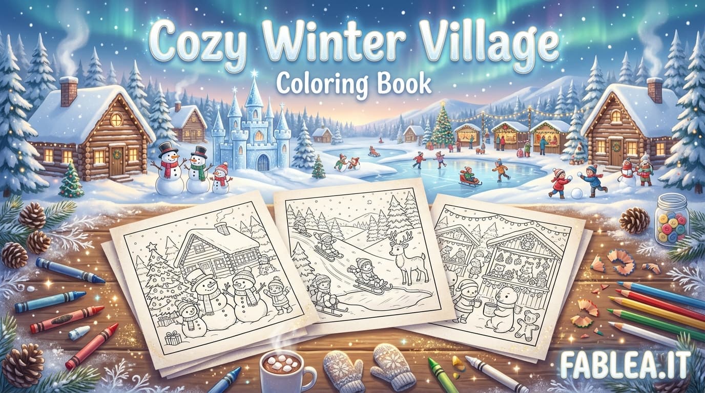 Il Libro da Colorare del Magico Villaggio Invernale