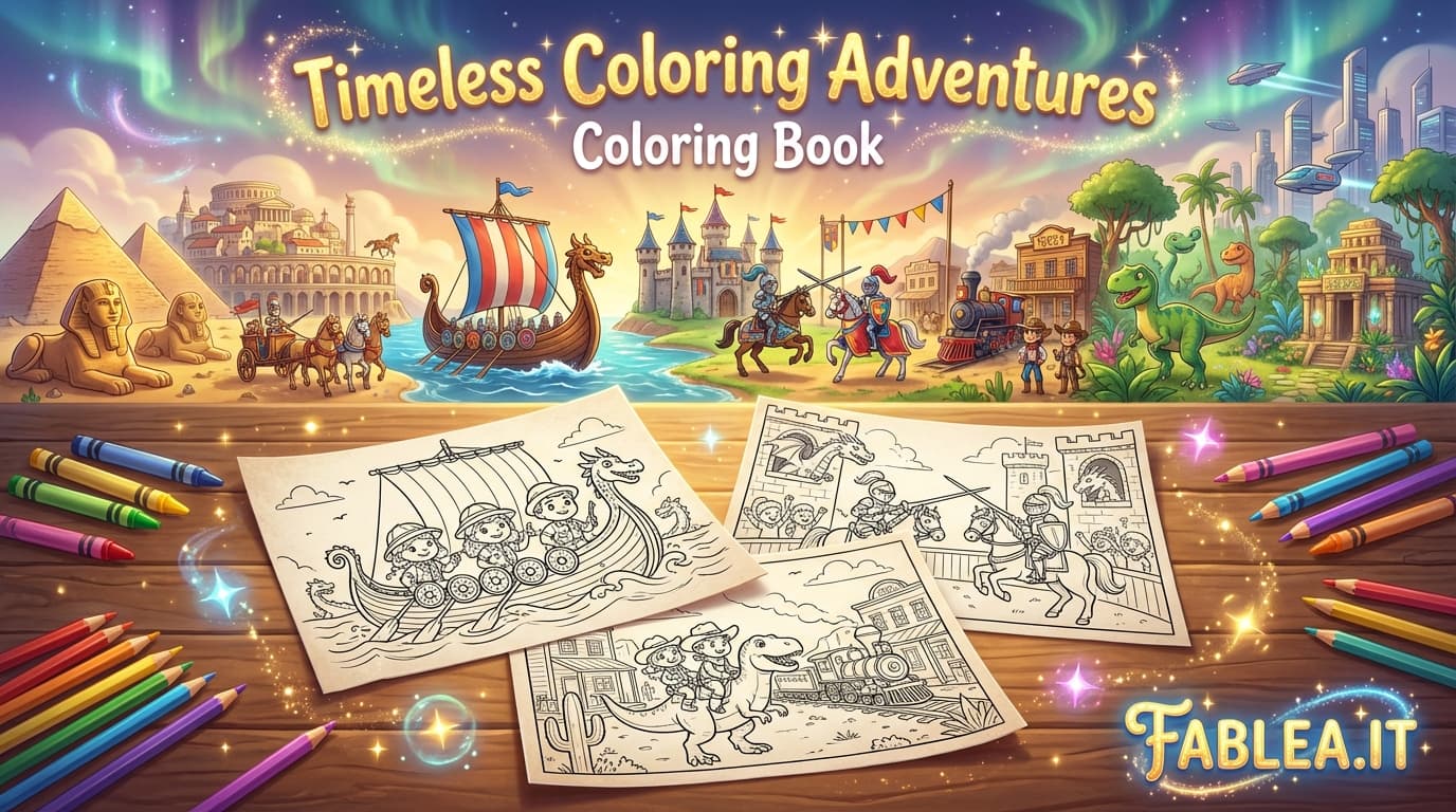 Avventure Senza Tempo: Libro da Colorare per Bambini