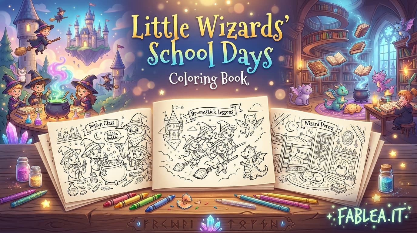La Scuola dei Piccoli Maghi: Un Magico Libro da Colorare per Bambini