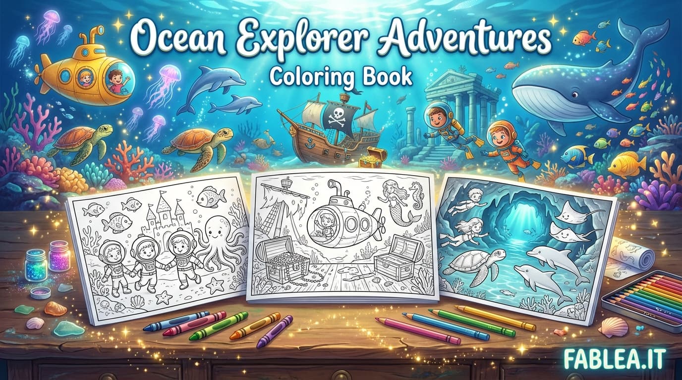 Avventure da Esploratore dell'Oceano: Libro da Colorare del Mondo Sottomarino per Bambini